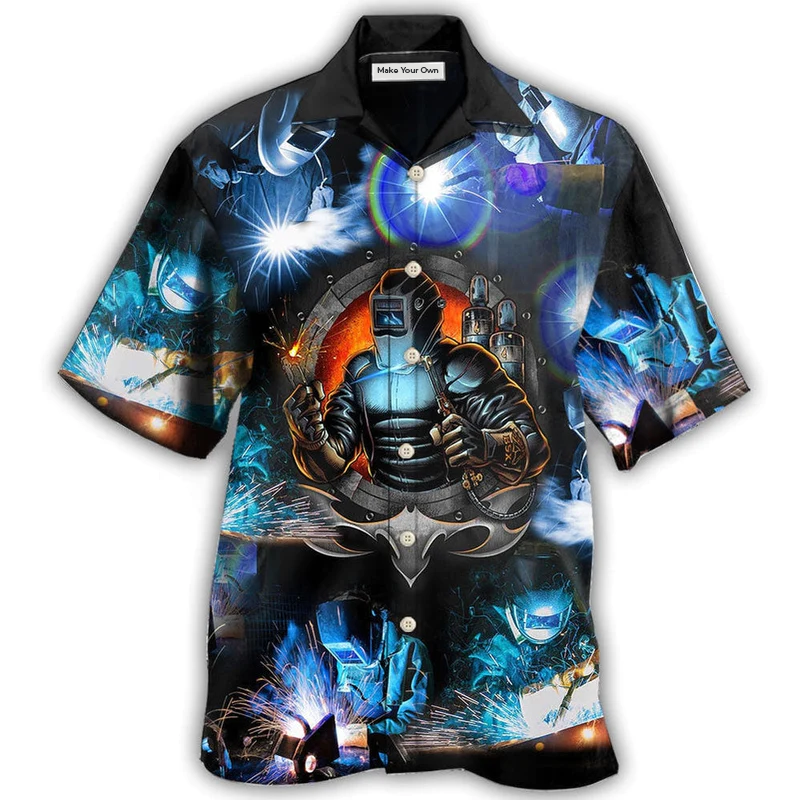 Hawaiian Shirt / Adults / S Welder Stunning Night With Blue Style - Hawaiian Shirt - Reefox