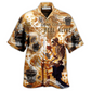 Hawaiian Shirt / Adults / S Skull Drink Coffee Feel Alive - Hawaiian Shirt - Reefox
