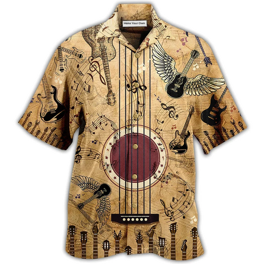 Hawaiian Shirt / Adults / S Guitar Music Amazing Guitar Vintage - Hawaiian Shirt - Reefox