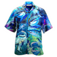 Hawaiian Shirt / Adults / S Shark Be A Shark Blue Ocean - Hawaiian Shirt - Reefox