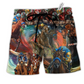 Beach Short / Adults / S Horse Racing So Colorful - Beach Short Reefox - Owls Matrix LTD