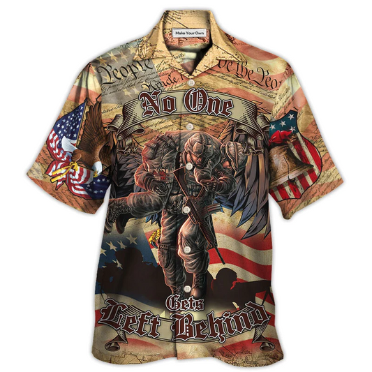 Hawaiian Shirt / Adults / S Veteran Cool No One Left Behind Cool And Classic Style - Hawaiian Shirt - Reefox