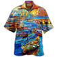 Hawaiian Shirt / Adults / S Boat The Bygone Days By The Harbor Eventful Life - Hawaiian Shirt - Reefox