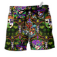 Beach Short / Adults / S Festival Happy Mardi Gras - Beach Short Reefox - Owls Matrix LTD