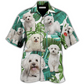 Hawaiian Shirt / Adults / S Bichon Frise Dog Tropical Leaf Style - Hawaiian Shirt - Reefox