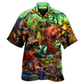 Hawaiian Shirt / Adults / S Dinosaur Strong War Life - Hawaiian Shirt - Reefox
