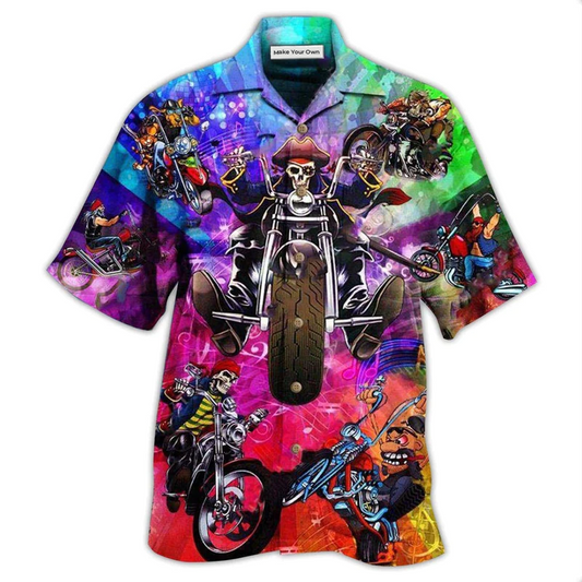 Hawaiian Shirt / Adults / S Motorcycle It's Never Late To Take A Ride - Hawaiian Shirt - Reefox