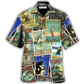 Hawaiian Shirt / Adults / S Fishing Retro Art Style - Hawaiian Shirt - Reefox