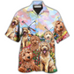 Hawaiian Shirt / Adults / S Goldendoodle Dog With Flowers - Hawaiian Shirt - Reefox