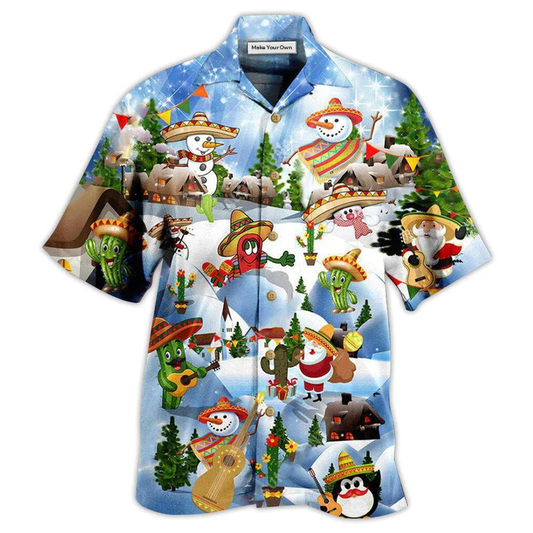 Hawaiian Shirt / Adults / S Christmas Mexican Say Merry Christmas - Hawaiian Shirt - Reefox