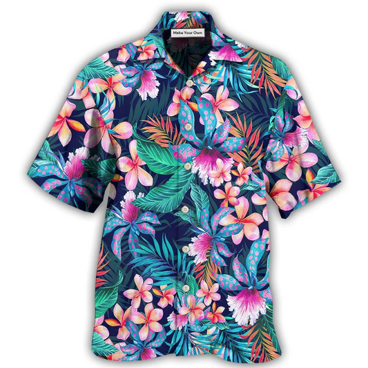Hawaiian Shirt / Adults / S Flower Tropical Floral Aloha Summer Time - Hawaiian Shirt - Reefox