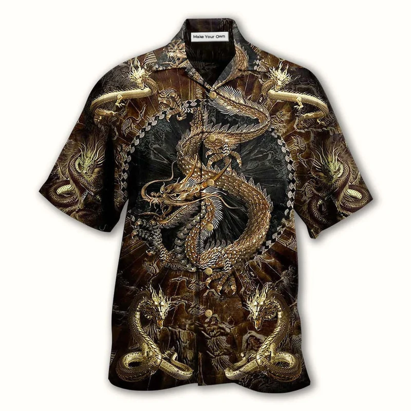 Hawaiian Shirt / Adults / S Dragon Vintage Love Life - Hawaiian Shirt - Reefox