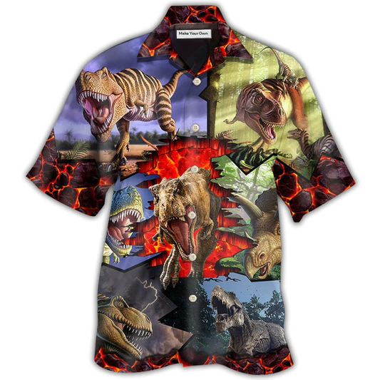 Hawaiian Shirt / Adults / S Dinosaur Strong Dinosaur Expert - Hawaiian Shirt - Reefox