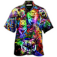 Hawaiian Shirt / Adults / S Animals King Of The Jungle Lion Tiger Leopard With Full Colors - Hawaiian Shirt - Reefox