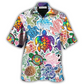 Hawaiian Shirt / Adults / S Turtle Color Mix Love Peace - Hawaiian Shirt - Reefox