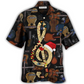 Hawaiian Shirt / Adults / S Guitar Happy Merry Christmas - Hawaiian Shirt - Reefox