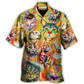 Hawaiian Shirt / Adults / S Cat Funny Lover Cat Colorful Painting Art Style - Hawaiian Shirt - Reefox