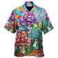 Hawaiian Shirt / Adults / S Hippie Mushroom Colorful Hippie Happy Life - Hawaiian Shirt - Reefox