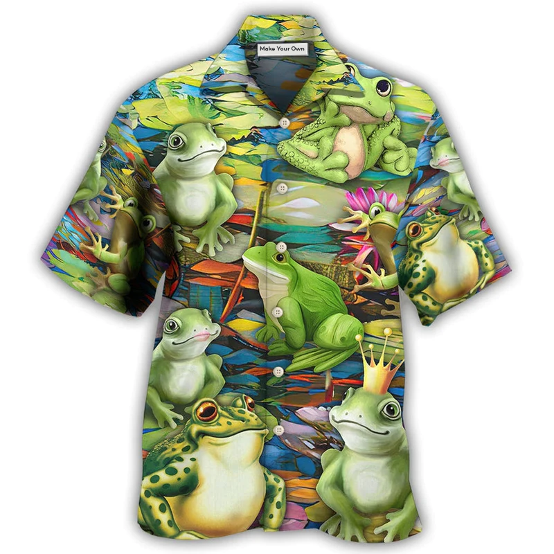 Hawaiian Shirt / Adults / S Frog In Wonderland - Hawaiian Shirt - Reefox