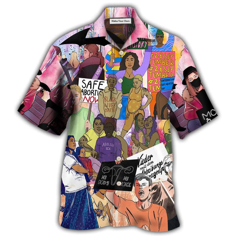 Hawaiian Shirt / Adults / S Anti Abortion, My Body, My Choice - Hawaiian Shirt - Reefox