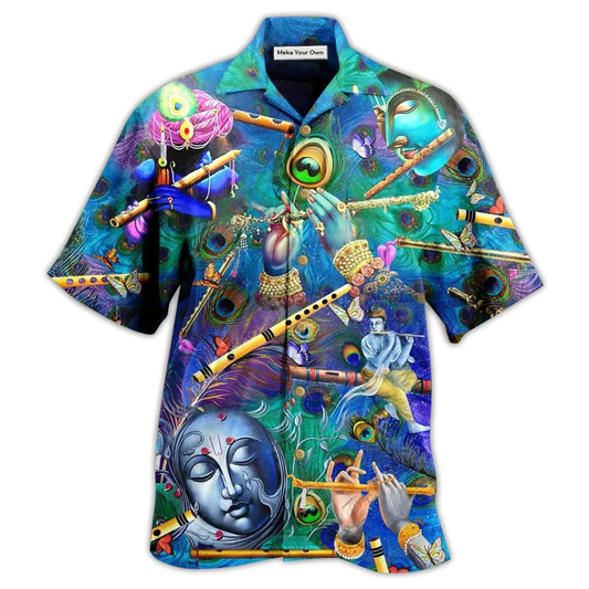 Hawaiian Shirt / Adults / S Flute Music Where Words Fail Speaks - Hawaiian Shirt - Reefox