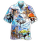 Hawaiian Shirt / Adults / S Music Fly Everywhere Of The World - Hawaiian Shirt - Reefox
