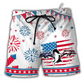 Beach Short / Adults / S Dolphin Independence Day Funny Dolphin - Beach Short Reefox - Owls Matrix LTD