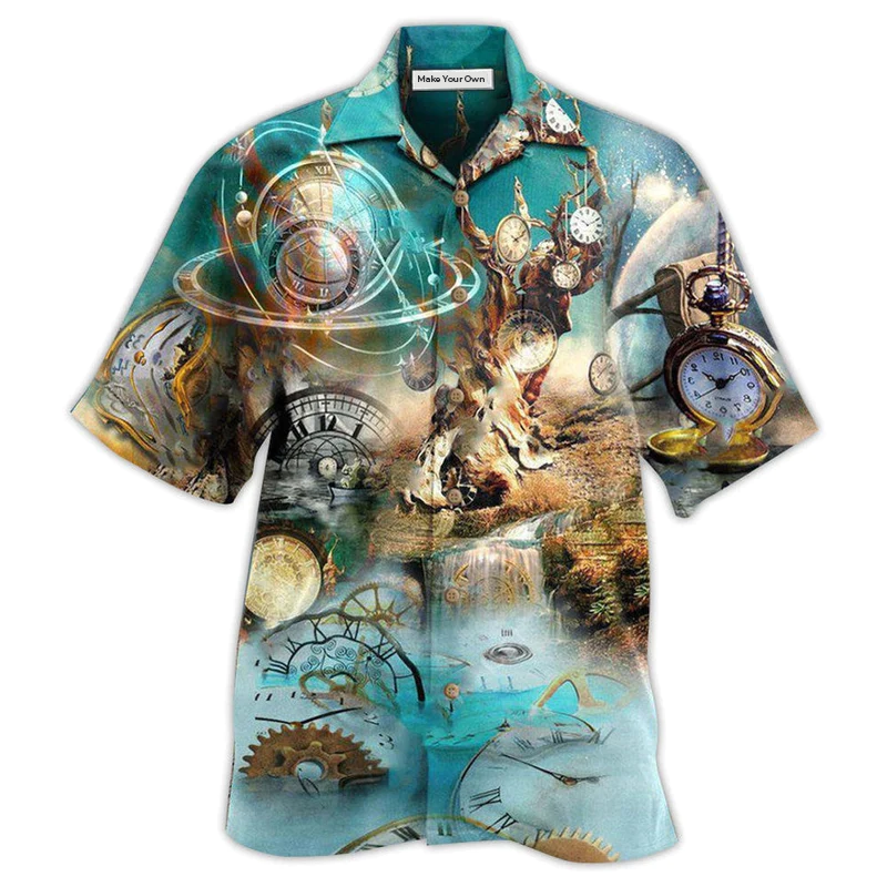 Hawaiian Shirt / Adults / S Clock If Not Now When Clock Ring - Hawaiian Shirt - Reefox