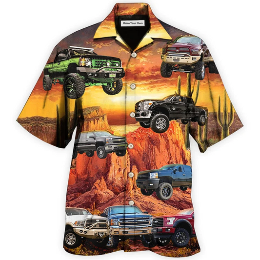 Hawaiian Shirt / Adults / S Truck Lifted Trucks Matter In The Desert - Hawaiian Shirt - Reefox