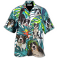 Hawaiian Shirt / Adults / S Border Collie Dog Tropical Leaf Lover - Hawaiian Shirt - Reefox