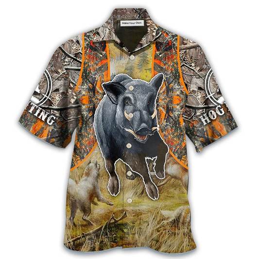 Hawaiian Shirt / Adults / S Hunting Hog Hunting Camo - Hawaiian Shirt - Reefox