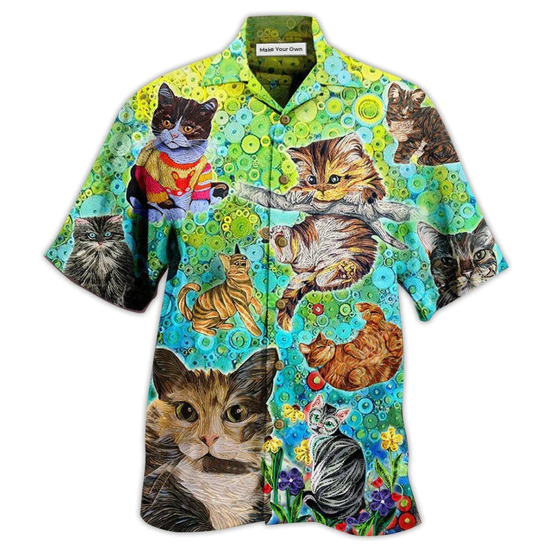 Hawaiian Shirt / Adults / S Cat Stay Fluffy Everything Gonna Be Alright - Hawaiian Shirt - Reefox