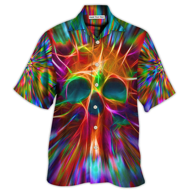 Hawaiian Shirt / Adults / S Skull Rainbow Color Love Style - Hawaiian Shirt - Reefox