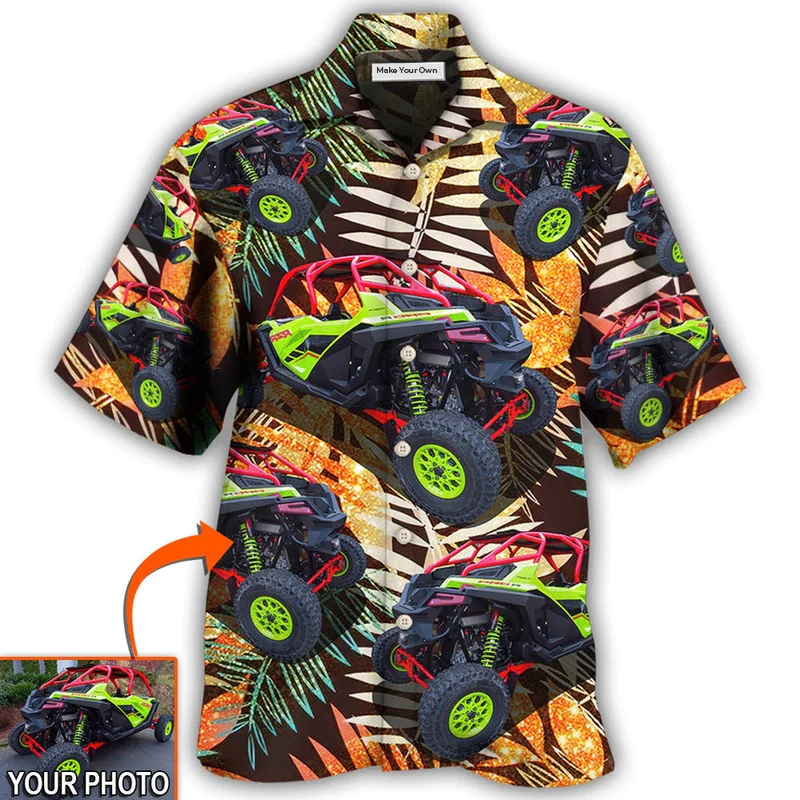 Hawaiian Shirt / Adults / S Car Polaris Pro Tropical Custom Photo - Hawaiian Shirt - Reefox