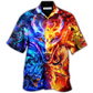Hawaiian Shirt / Adults / S Dragon Fire And Water Love Life - Hawaiian Shirt - Reefox