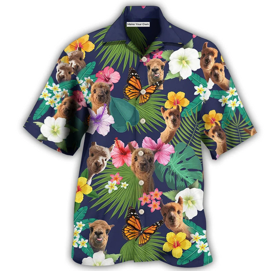 Hawaiian Shirt / Adults / S Lama Love Life - Hawaiian Shirt - Reefox