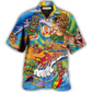 Tiki Surfing Style With Pretty Painting - Hawaiian Shirt