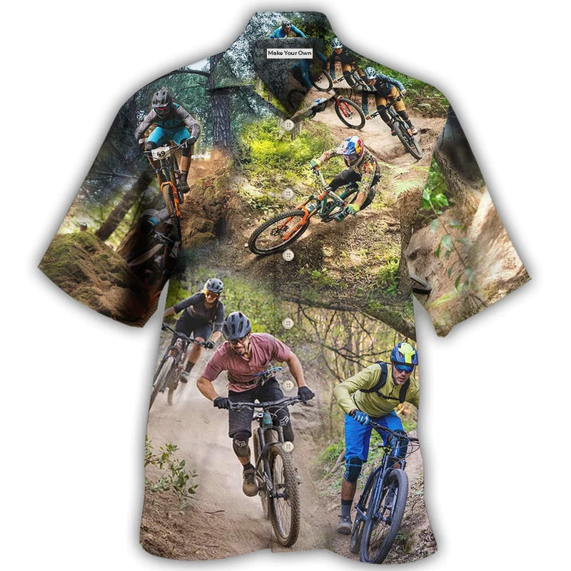 Hawaiian Shirt / Adults / S Bike Mountain Biking Cool Road - Hawaiian Shirt - Reefox