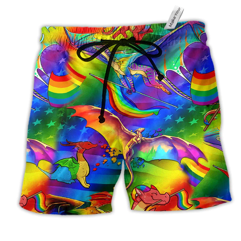 Beach Short / Adults / S LGBT Love Lovely Life - Beach Short Reefox - Owls Matrix LTD