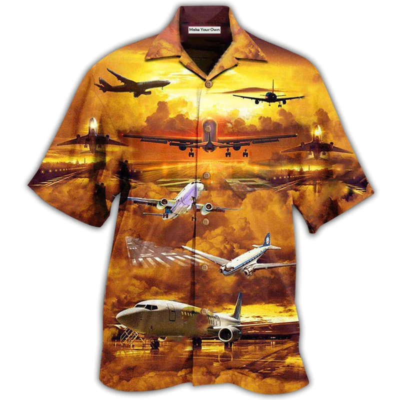 Hawaiian Shirt / Adults / S Airplane Fly Life Is A Journey Enjoy The Flight Airplane - Hawaiian Shirt - Reefox