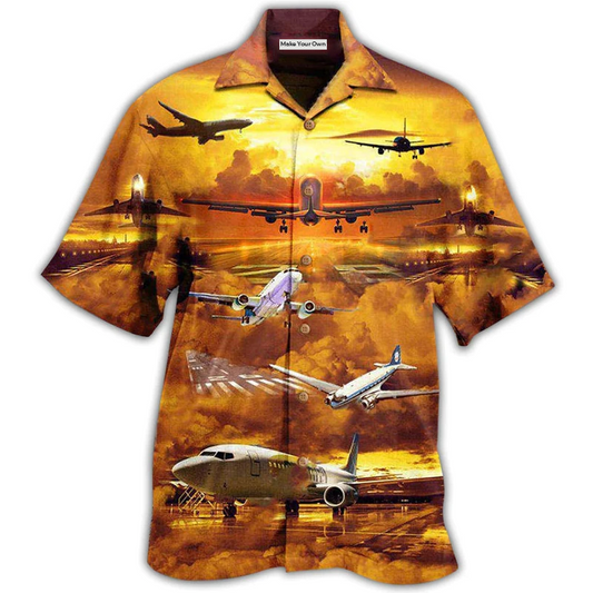 Hawaiian Shirt / Adults / S Airplane Fly Life Is A Journey Enjoy The Flight Airplane - Hawaiian Shirt - Reefox