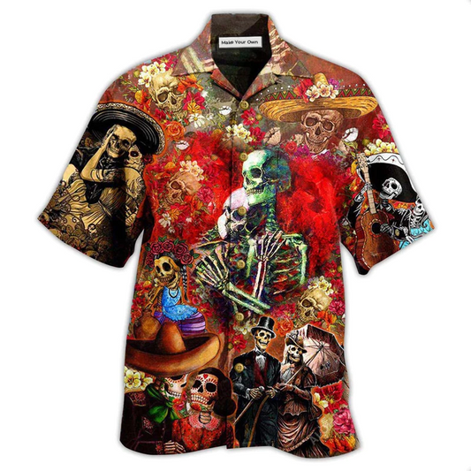 Hawaiian Shirt / Adults / S Skull Until We Are Seperated By Death - Hawaiian Shirt - Reefox