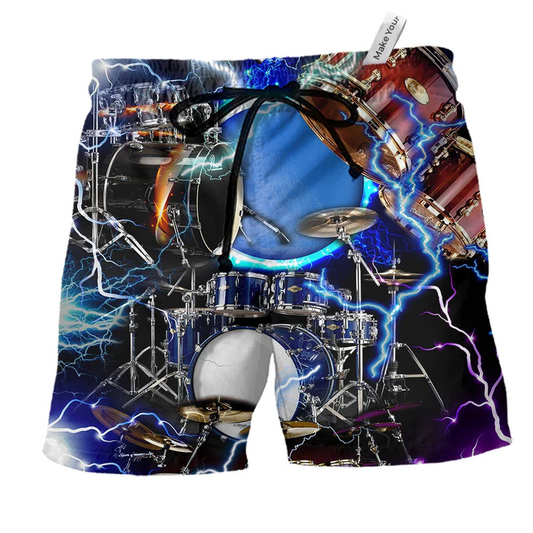 Beach Short / Adults / S Drum Is My Cardio - Beach Short Reefox - Owls Matrix LTD