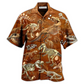 Hawaiian Shirt / Adults / S Dinosaur T-Rex Skull Vintage - Hawaiian Shirt - Reefox
