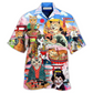 Hawaiian Shirt / Adults / S Cat Samurai With Ramen Lovely - Hawaiian Shirt - Reefox