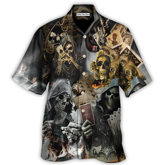 Skull Gambling The Death Game End - Hawaiian Shirt - Reefox