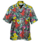 Kangaroo And Koala Ride Cycling Flower Art - Hawaiian Shirt - Reefox