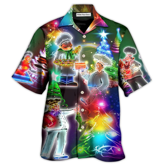 Hawaiian Shirt / Adults / S Chef Christmas Merry Everything Happy Always - Hawaiian Shirt - Reefox