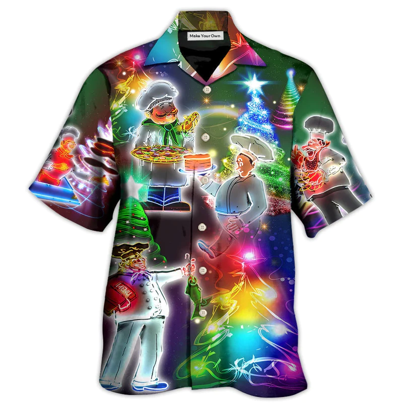 Hawaiian Shirt / Adults / S Chef Christmas Merry Everything Happy Always - Hawaiian Shirt - Reefox