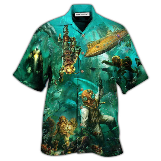 Hawaiian Shirt / Adults / S Ocean Into The Sea I Go And Dive - Hawaiian Shirt - Reefox
